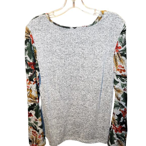 Frazzle Medium Gray Holly Women's Long Sleeve Top Shirt Misses Size 8 10 - Picture 3 of 5